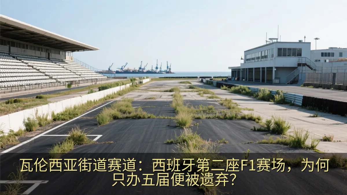 被遗弃的港口街道赛道路缘和护栏